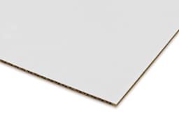 Flipside Corrugated Sheets - Closeup of corner of White sheet