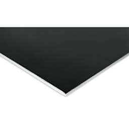 Fome-Cor Pro Black Chalk Foam Board - 20" x 30" x 3/16", Black, Pkg of 2 Sheets, corner of sheet