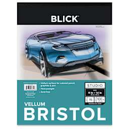 Blick Bristol Pad - 11" x 14", Vellum, 15 Sheets, front cover