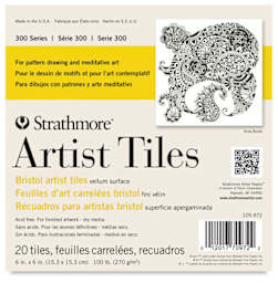 Strathmore 300 Series Bristol Artist Tiles - Front of package of 6"x 6" Tiles shown