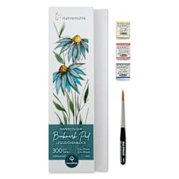 Hahnemühle Watercolor Bookmark Painting Set of 5, contents laid out