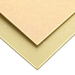 Aitoh Gold Paper Shikishi Boards - 9-1/2" x 10-3/4", Pkg of 2, front and back of board