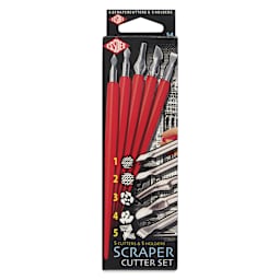 Essdee Scratchboard Scraper Cutter and Handle Set - front of packaging