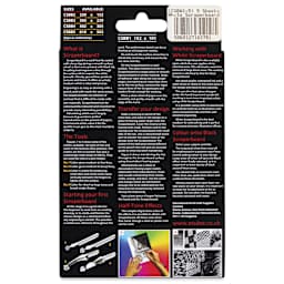 Essdee Scraperboard - Pkg of 5, 4" x 6", White, Un-Inked - back of packaging