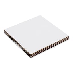 Ampersand Encausticbord Pack - 5" x 7" x 1/8", Flat, Pkg of 3 stacked and laying flat