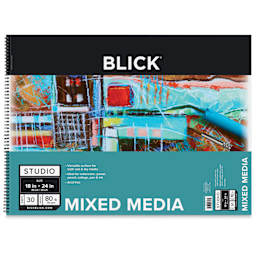 Blick Studio Mixed Media Pad - 18" x 24", 30 Sheets, front of pad