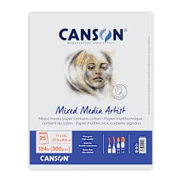 Canson Artist Series Mix Media Pad - 11" x 14", Portrait, Wirebound, 20 Sheets, front cover
