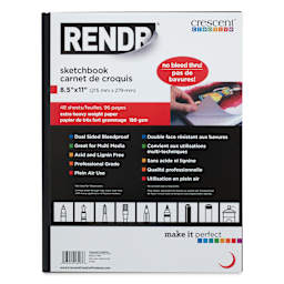 Crescent Rendr Hardbound Sketchbook - 8-1/2" x 11", front cover