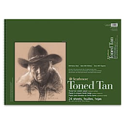 Strathmore 400 Series Recycled Toned Sketch Pad - 18'' x 24'', 24 Sheets, Warm Tan