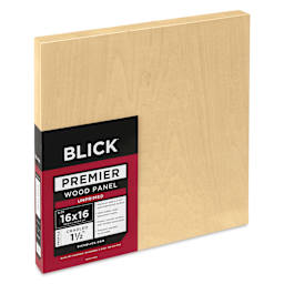 Blick Premier Wood Panel - 16" x 16", 1-1/2" Gallery Profile, Cradled
