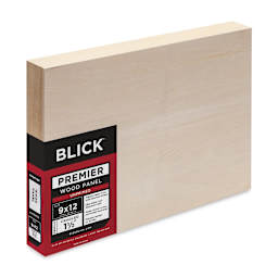 Blick Premier Wood Panel - 9'' x 12'', 1-1/2'' Gallery Profile, Cradled (side view)