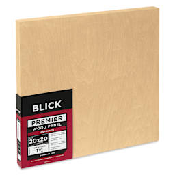 Blick Premier Wood Panel - 20" x 20", 1-1/2" Gallery Profile, Cradled