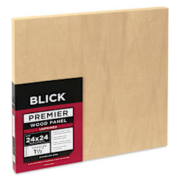 Blick Premier Wood Panel - 24" x 24", 1-1/2" Gallery Profile, Cradled