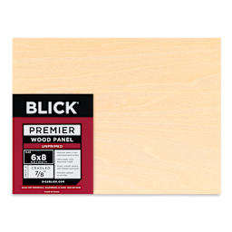 Blick Premier Wood Panel - 6" x 8", 7/8" Traditional Profile, Cradled