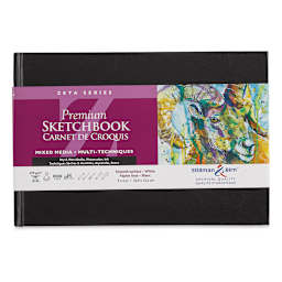 Stillman & Birn Zeta Series Hardcover Sketchbook - Front of Landscape style sketchbook with label