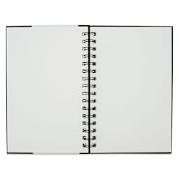 Strathmore 500 Series Mixed Media Hardcover Wirebound Art Book - 5-1/2" x 8-1/2", open