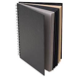 Stillman & Birn Nova Trio Series Toned Spiralbound Sketchbook - 10" x 7", 17 pages of each color