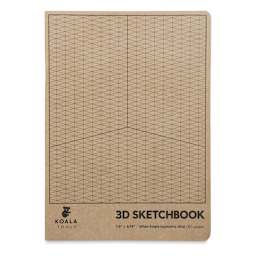 Koala Sketchbook - Front cover of Wide-Angle Isometric Grid Sketchbook