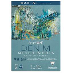 Clairefontaine PaintOn Mixed Media Pad - Denim, 7" x 10", 20 Sheets (front cover)