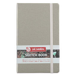 Talens Art Creations Sketchbook - Metallic Pink Champagne, 8.3" x 5.1" (front view)