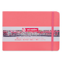 Royal Talens Art Creations Sketchbook - 5.8" x 8.3", Coral Red, front