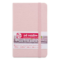Royal Talens Art Creations Sketchbook - 3.5" x 5.5", Pastel Pink, front
