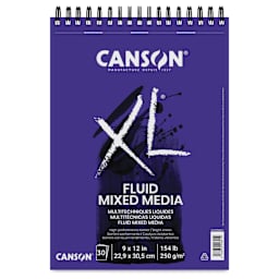 Canson XL Fluid Mixed Media Pad - 9" x 12", front cover