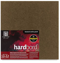 Ampersand Hardbord - Front view of square panel with label