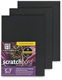 Ampersand Scratchbord - front view of 5 x 7 Package of 3  