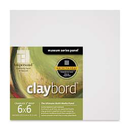 Ampersand Claybord - 6'' x 6'', 2'' Deep Cradled