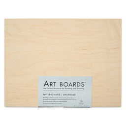 Art Boards Natural Maple Panel - 9" x 12", Uncradled - front in packaging