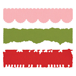 Sizzix Thinlits Dies - Set of 3, Double Edgers by Vicki Boutin showing completed designs