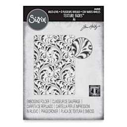 Sizzix Multi Level Textured Impressions Embossing Folder - Vault Flourish, 4-1/2" x 6-1/2" front of packaging