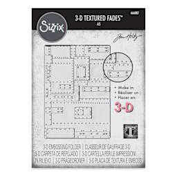 Sizzix 3-D Texture Fades Embossing Folder - Foundry front of packaging