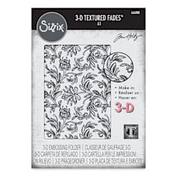 Sizzix 3-D Texture Fades Embossing Folder - Botanical front of packaging