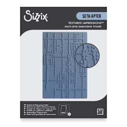 Sizzix Multi Level Textured Impressions Embossing Folder - Dot Matrix, 4-1/2" x 6-1/2" front of packaging