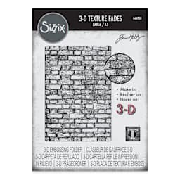 Sizzix 3-D Texture Fades Embossing Folder - Brickwork front of packaging