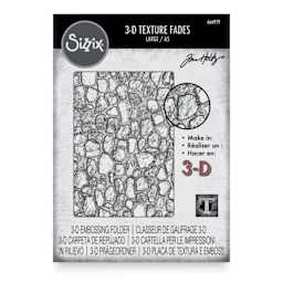 Sizzix 3-D Texture Fades Embossing Folder - Cobblestone front of packaging