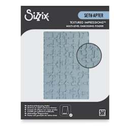 Sizzix Multi Level Textured Impressions Embossing Folder - Grid Graph, 4-1/2" x 6-1/2" front of packaging