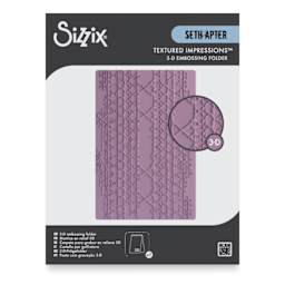 Sizzix 3-D Texture Fades Embossing Folder - Magic Mesh by Seth Apter front of packaging