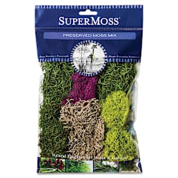 SuperMoss Moss Mix - Front of 2 oz bag of moss
