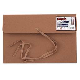 Star Products Red Wallet Tie Closure Portfolios - Front view of untied Portfolio