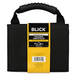 Blick Essentials Folding Portfolio - 17" x 21", folded, back of packaging