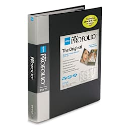 Itoya I-Series Art Profolio - 8 1/2" x 11", Black, Portrait, 60 Pages