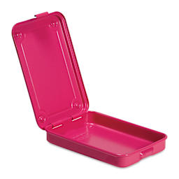Toyo Stackable Storage Box T-152 - Shocking Pink, 6" x 4.13" x 1.14", box open