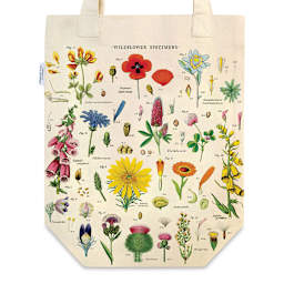 Cavallini Wildflowers Tote Bag, Close-up