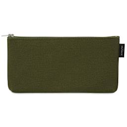 Delfonics Mareku Flat Pen Case - Olive, front