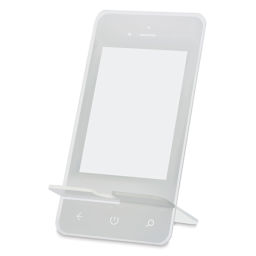 Snap-In DIY Cell Phone Stand - assembled at right angle showing stand