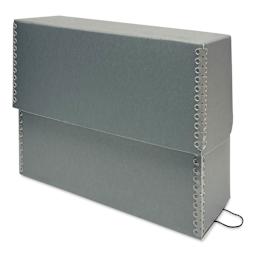 Lineco Archival Document Storage Case - Blue Gray, 15-1/2" x 12-1/2" x 5" (closed)