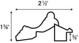 Blick Traditional Wood Frame - Diagram showing Profile and measurments of frames